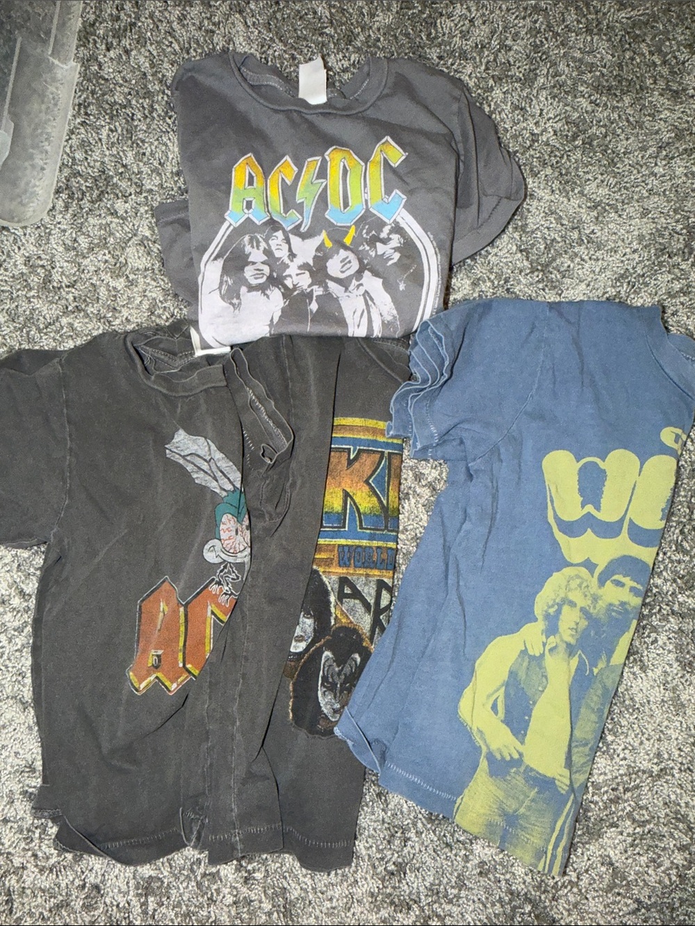 AC/DC 3T Kids Short Sleeve Band Tee in Black with Yellow/Blue Logo